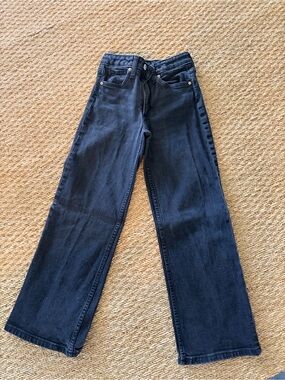 H&M Black Denim Straight Leg Jeans